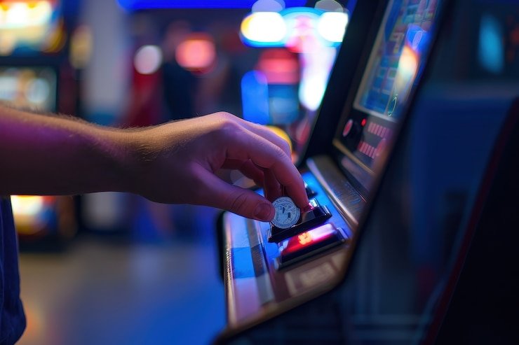 sar288 slot Mesin Arcade live dealer studio with blackjack table and professional lighting